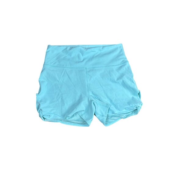 Fabletics PureLuxe High-Waisted Light Blue Athletic Shorts For Women small 3" in - Picture 5 of 9